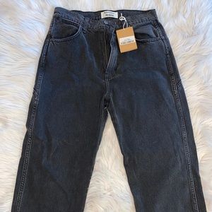 Black Denim Pants with Star pocket detail
